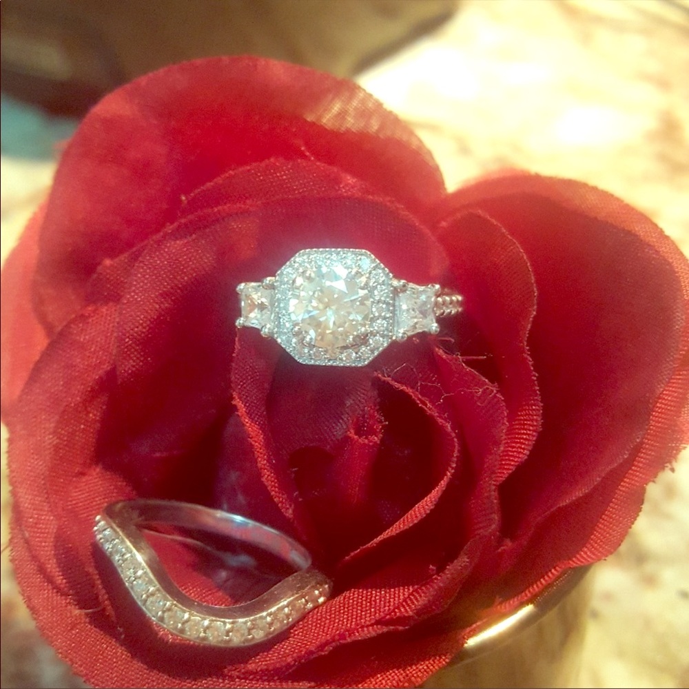 3 ct m. wedding set RESERVED